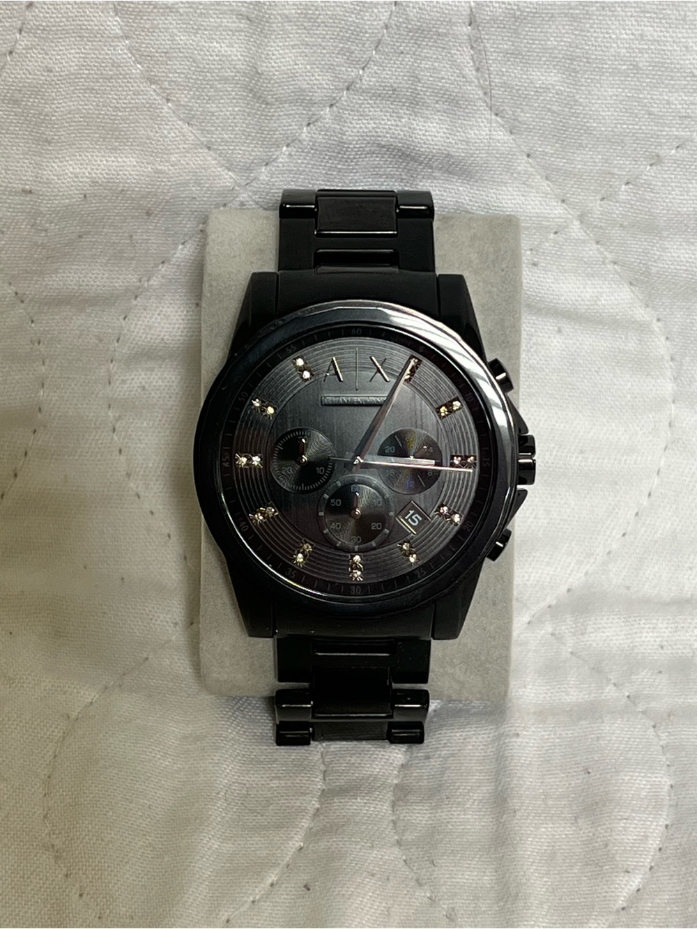 Armani Exchange Men’s Elegant Black Chronograph Watch